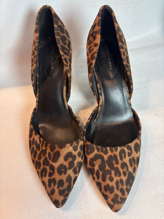 Bandolino Shoes - Bandolino Leopard Print D'Orsay Pointed Toe Pumps Heels Size 8.5 Brown Black